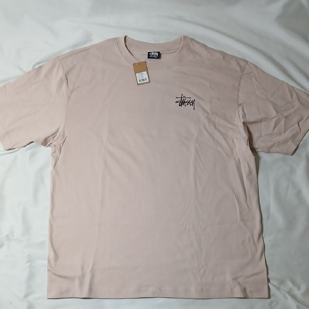 Stussy Blush Color Chest Logo Short Sleeve Tee